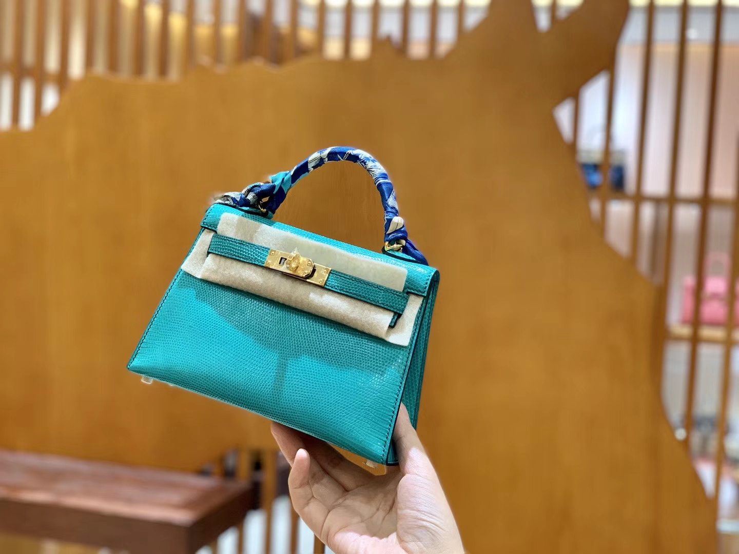 Hermès（爱马仕）MiniKelly 迷你凯莉 蜥蜴皮 维罗纳绿 2代 19cm