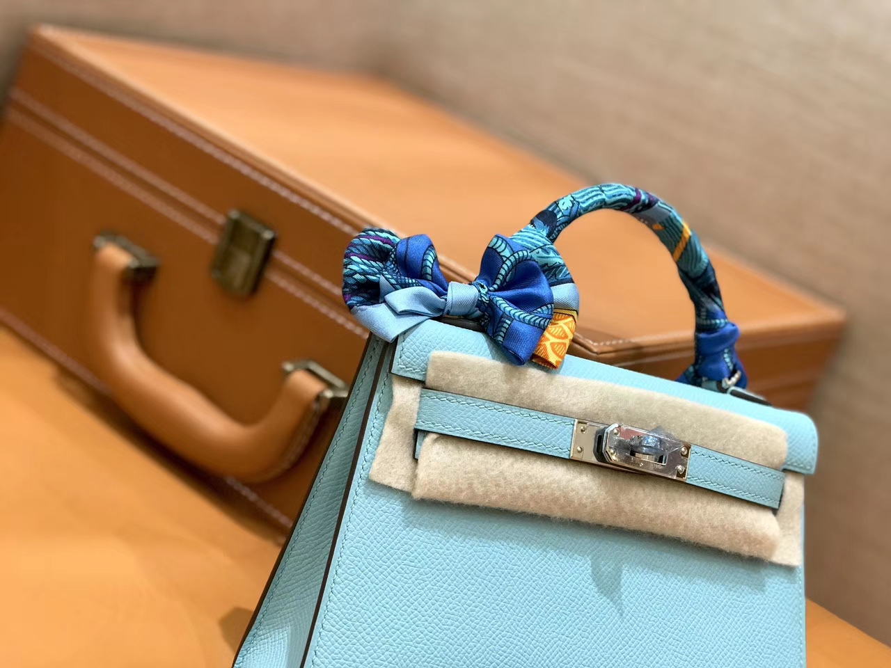 Hermès（爱马仕）mini Kelly 马卡龙 银扣 德国进口掌纹皮 全手工缝制