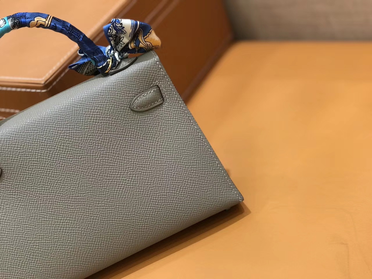 Hermès（爱马仕）mini Kelly 银河灰 金扣 德国进口掌纹皮 全手工缝制