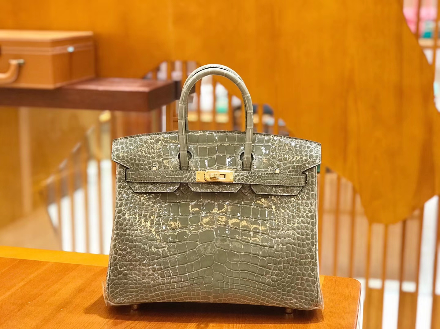 Hermès（爱马仕）Birkin 铂金包 斑鸠灰 美洲 方块印 25cm