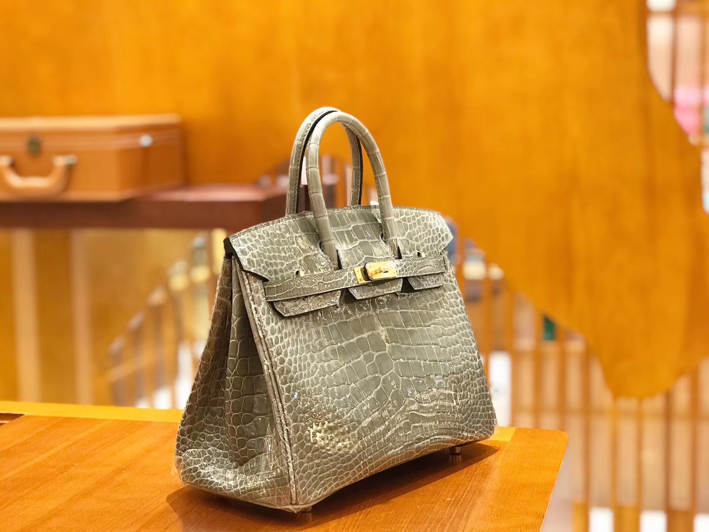 Hermès（爱马仕）Birkin 铂金包 斑鸠灰 美洲 方块印 25cm