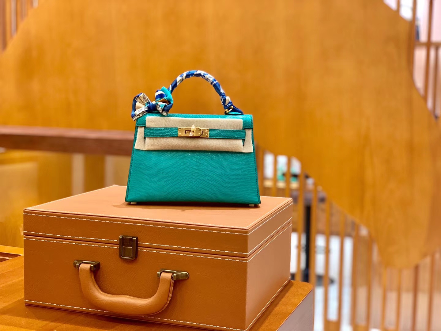 Hermès（爱马仕）MiniKelly 迷你凯莉 蜥蜴皮 维罗纳绿 2代 19cm
