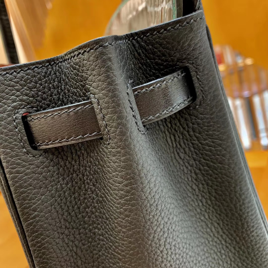 Hermès（爱马仕）Birkin 铂金包 祖母绿拼黑色 Touch 牛皮拼鳄鱼皮 金扣 30cm