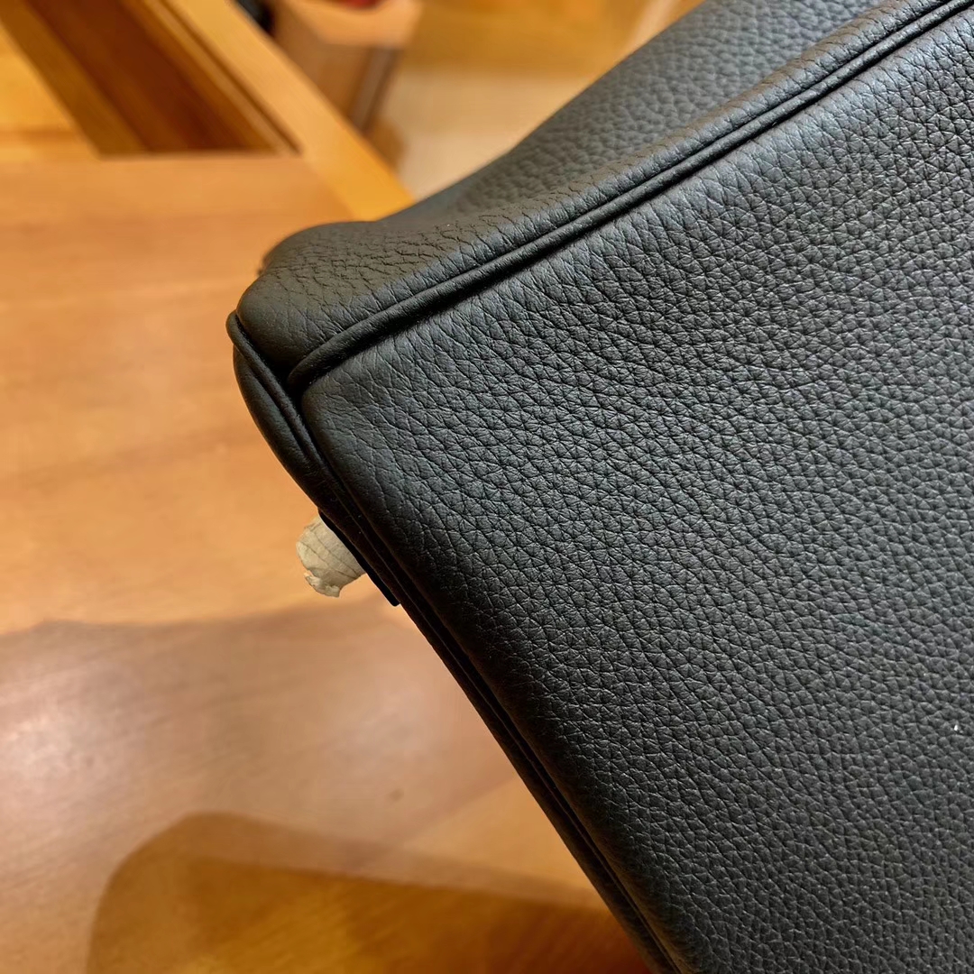 Hermès（爱马仕）Birkin 铂金包 祖母绿拼黑色 Touch 牛皮拼鳄鱼皮 金扣 30cm