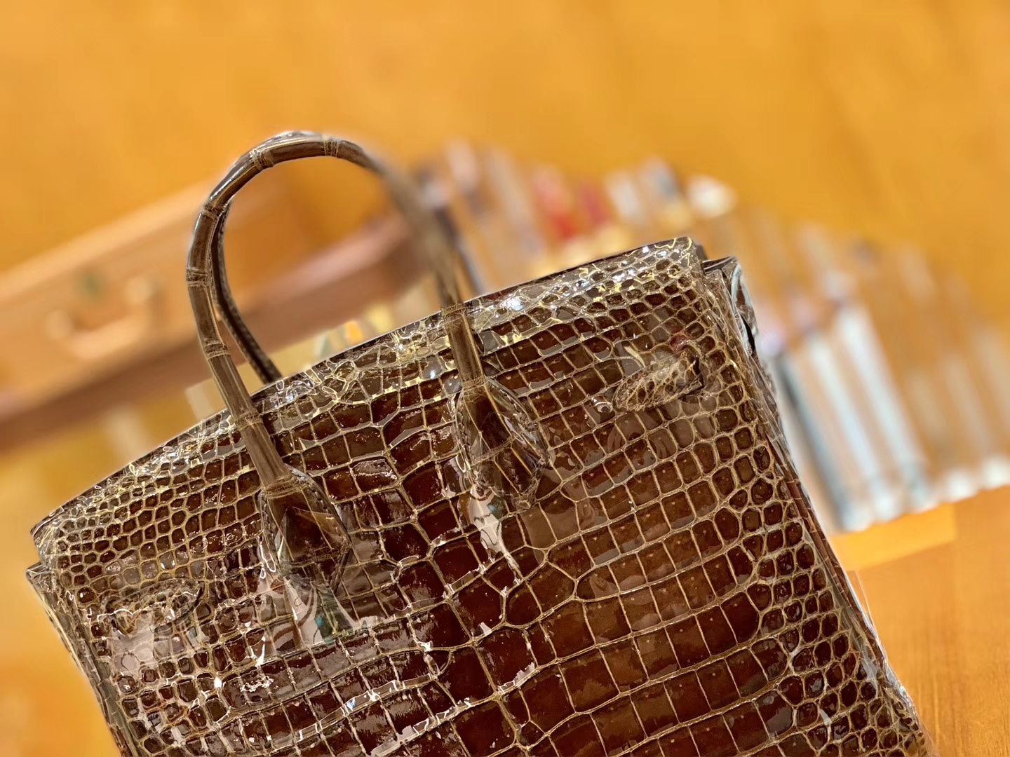 Hermès（爱马仕）Birkin 30cm 咖啡色 金扣 一级皮 尼罗鳄鱼皮 臻品级别