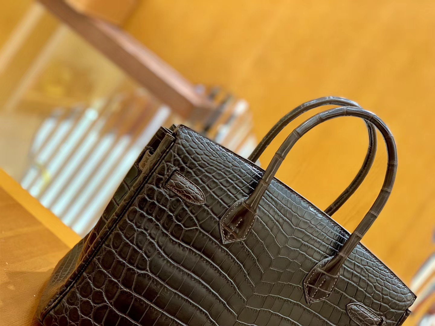 Hermès（爱马仕）Birkin 30cm 摩卡 金扣 尼罗 雾面 两点 鳄鱼皮 全手工