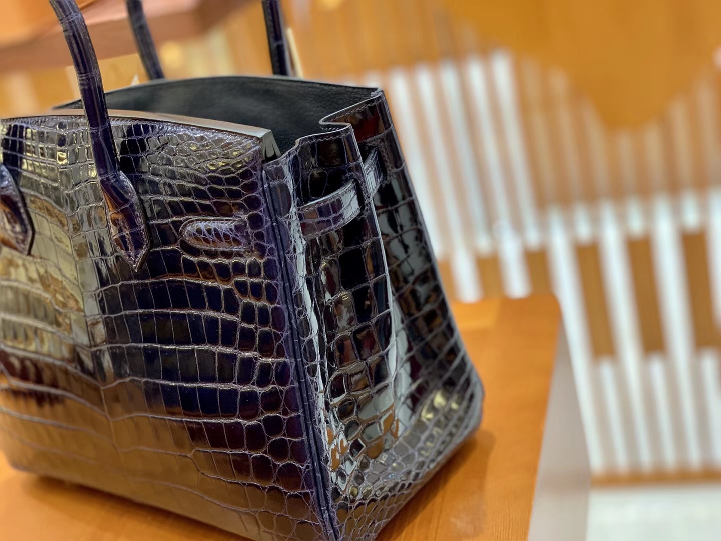 Hermès（爱马仕）Birkin 30cm 午夜蓝 金扣 一级皮 尼罗鳄鱼皮 臻品级别