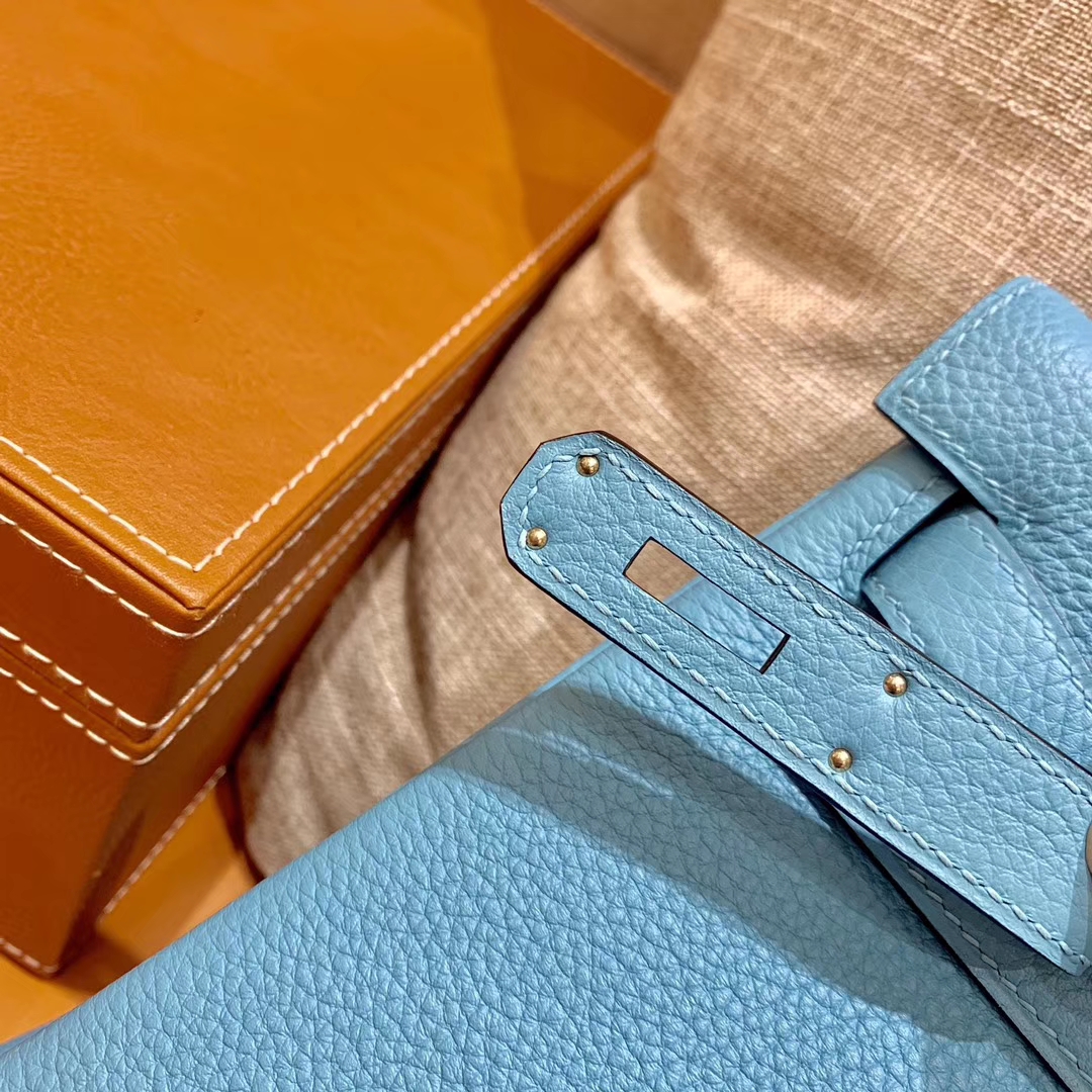 Hermès（爱马仕）Kelly 凯莉包 小牛皮 北方蓝 28cm 现货