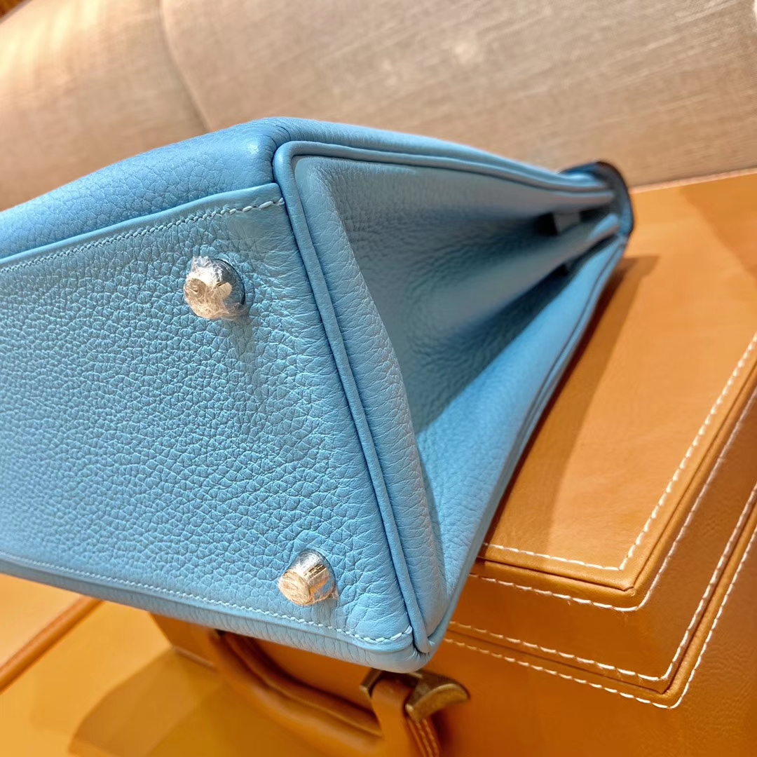 Hermès（爱马仕）Kelly 凯莉包 小牛皮 北方蓝 28cm 现货