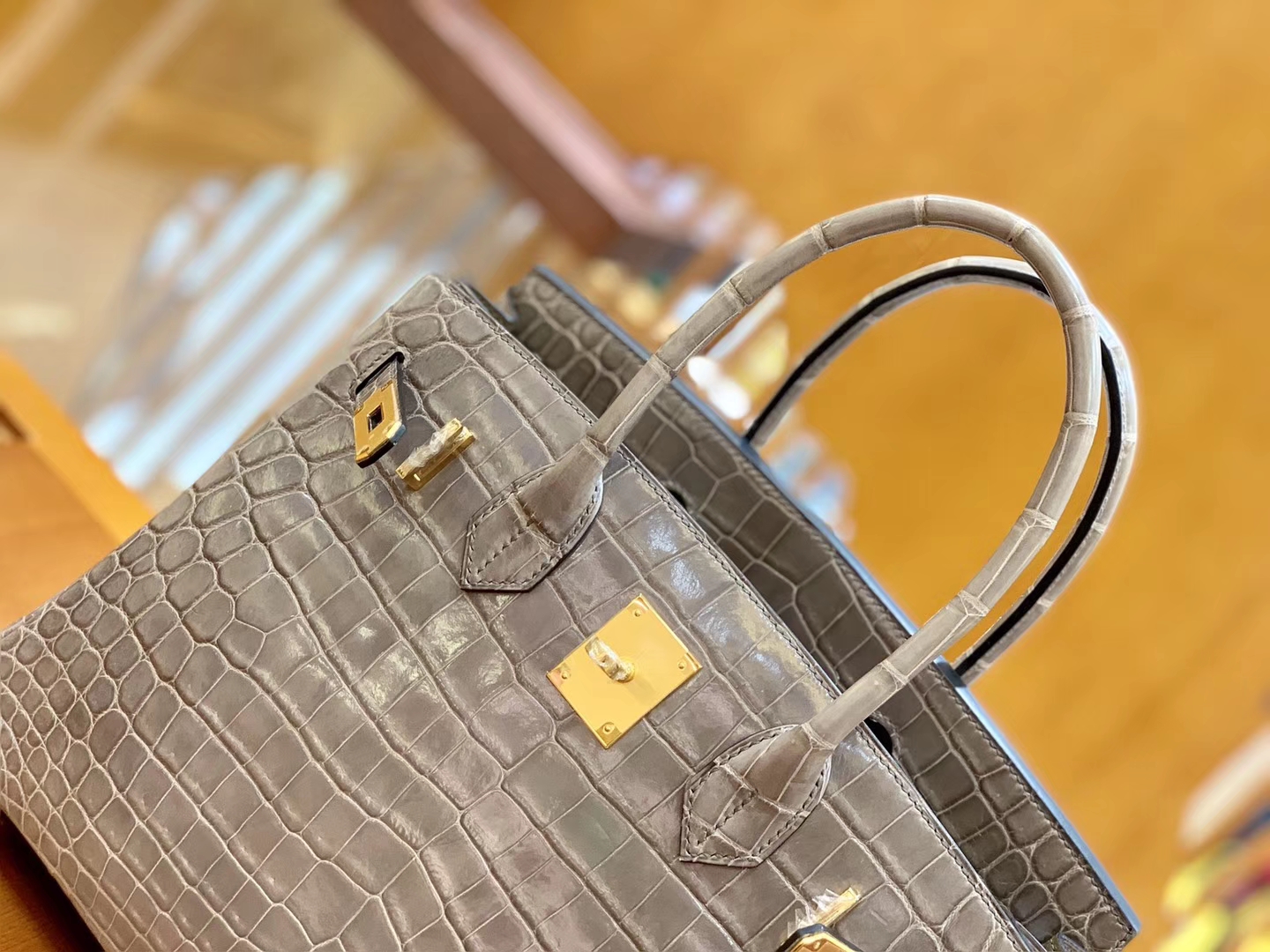 Hermès（爱马仕）Birkin 30cm 斑鸠灰 金扣 一级皮 尼罗鳄鱼皮 臻品级别