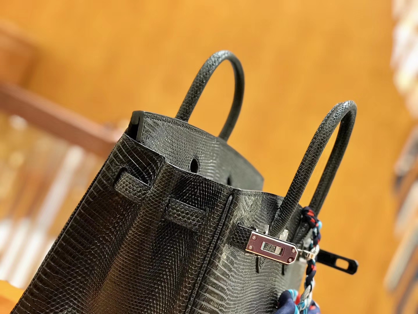 Hermès（爱马仕）Birkin 25cm 蜥蜴皮 经典黑 全手工缝制 现货