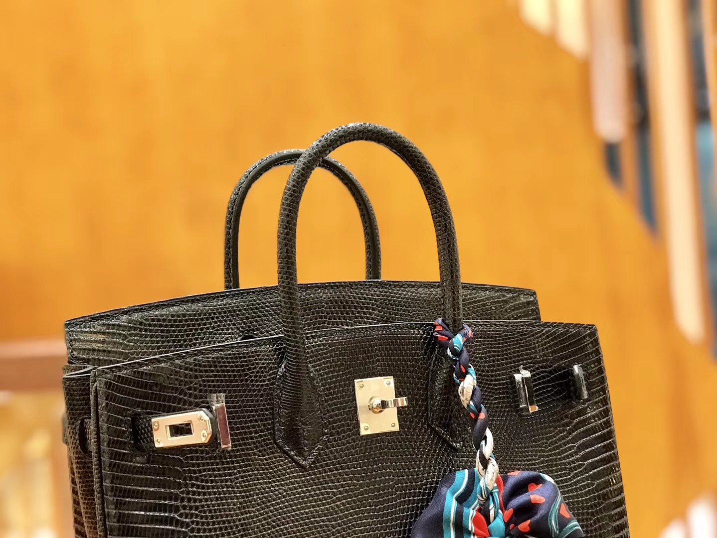 Hermès（爱马仕）Birkin 25cm 蜥蜴皮 经典黑 全手工缝制 现货