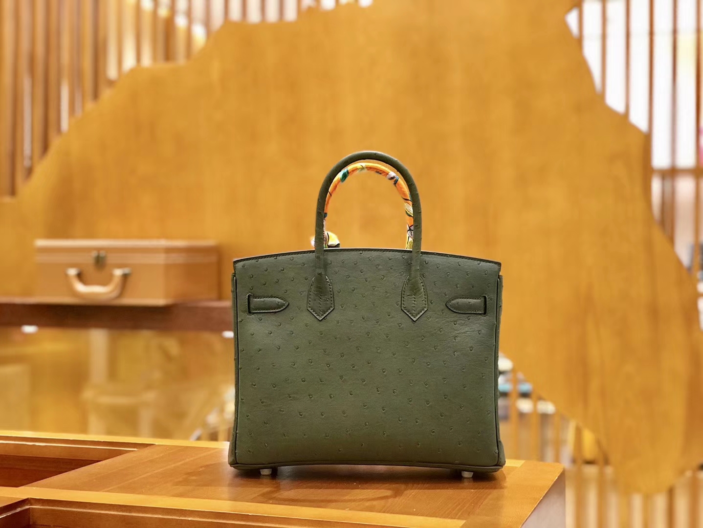 Hermès（爱马仕）Birkin 30cm 丛林绿 金扣 鸵鸟皮 全手工缝制