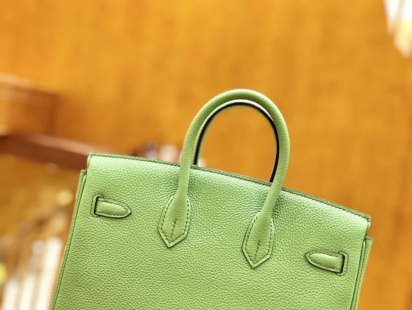 Hermès（爱马仕）Birkin 25cm 牛油果 金扣 全手工缝制