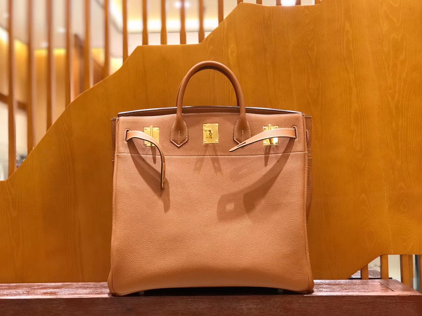 Hermès（爱马仕）Birkin 铂金包 金棕色 小牛皮 金扣 40cm 男士首选