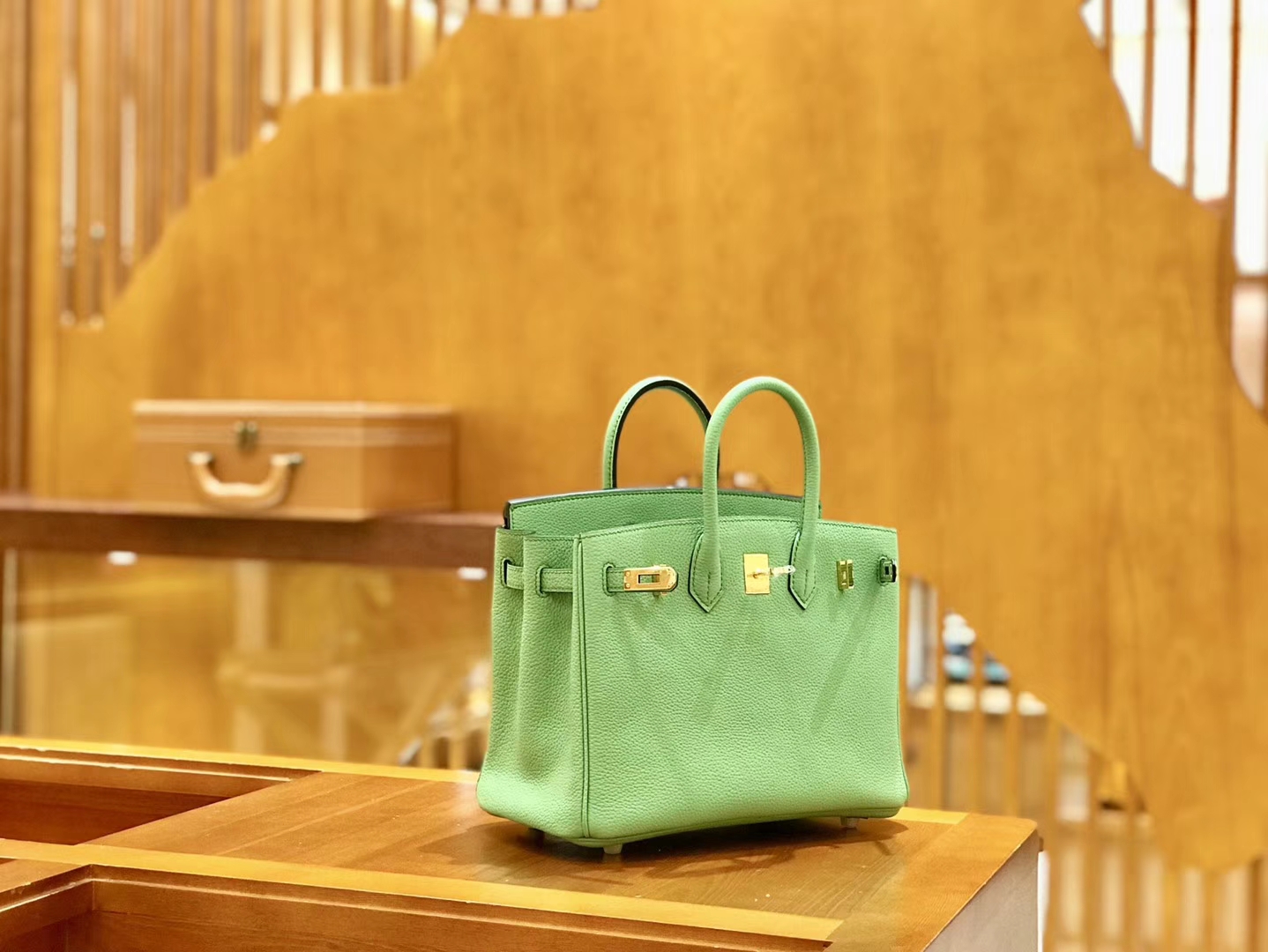 Hermès（爱马仕）Birkin 25cm 牛油果 金扣 全手工缝制