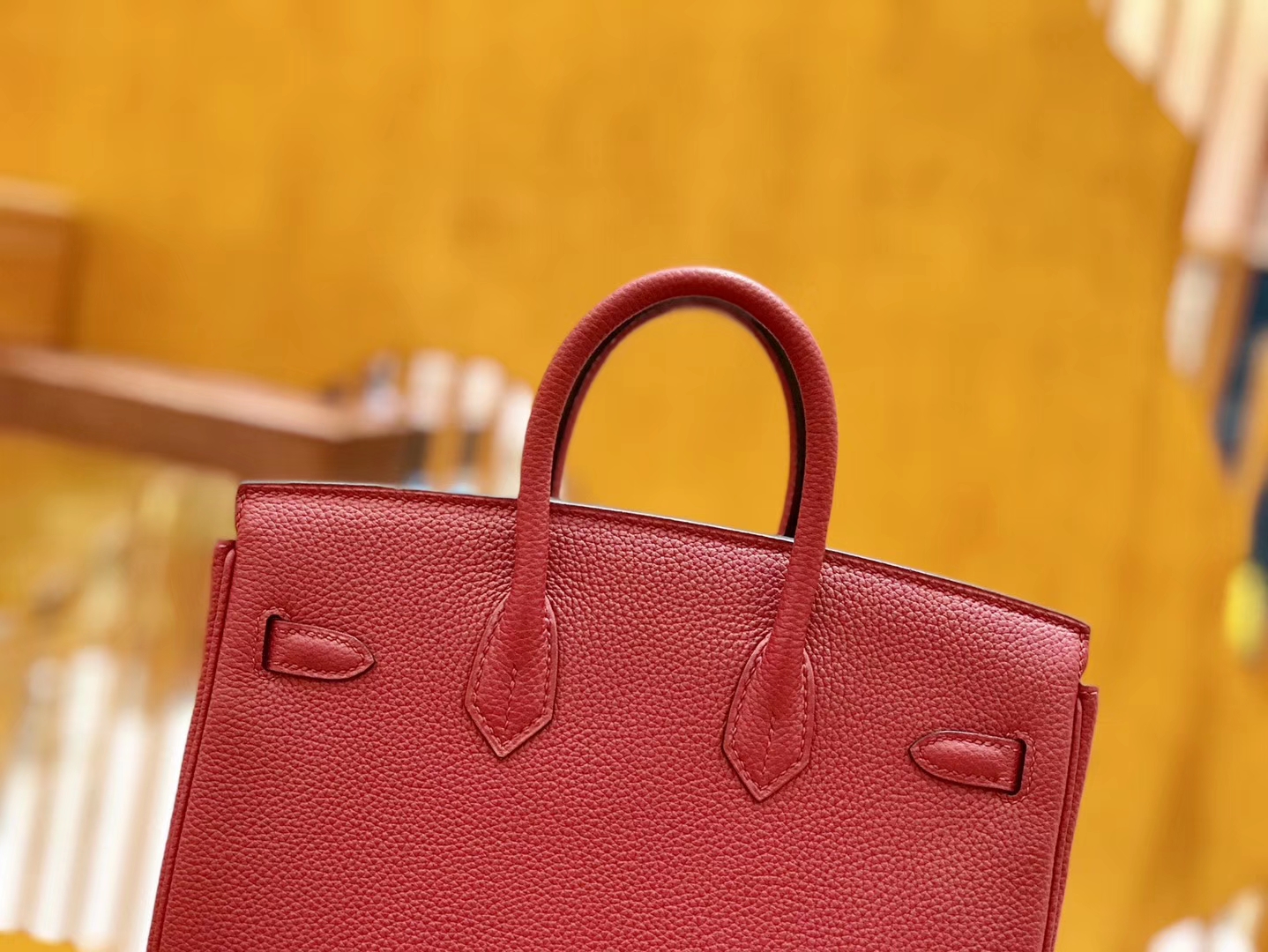 Hermès（爱马仕）Birkin 25cm 石榴红 金扣 全手工缝制