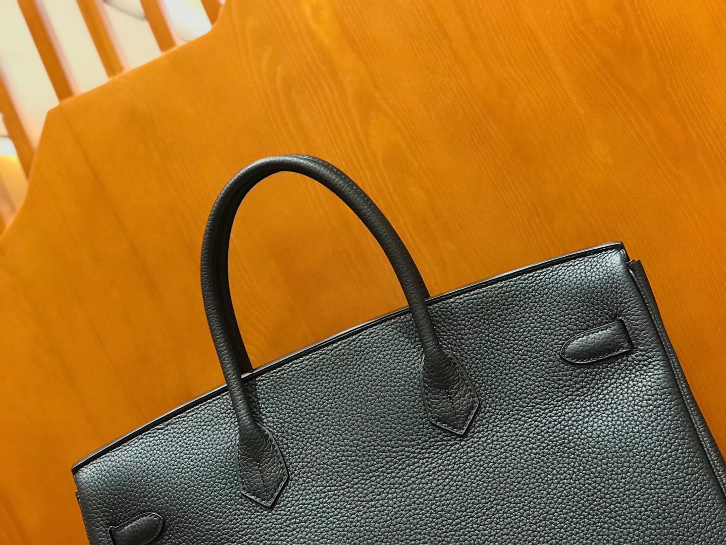 Hermès（爱马仕）Birkin 铂金包 经典黑 小牛皮 银扣 40cm 男士首选