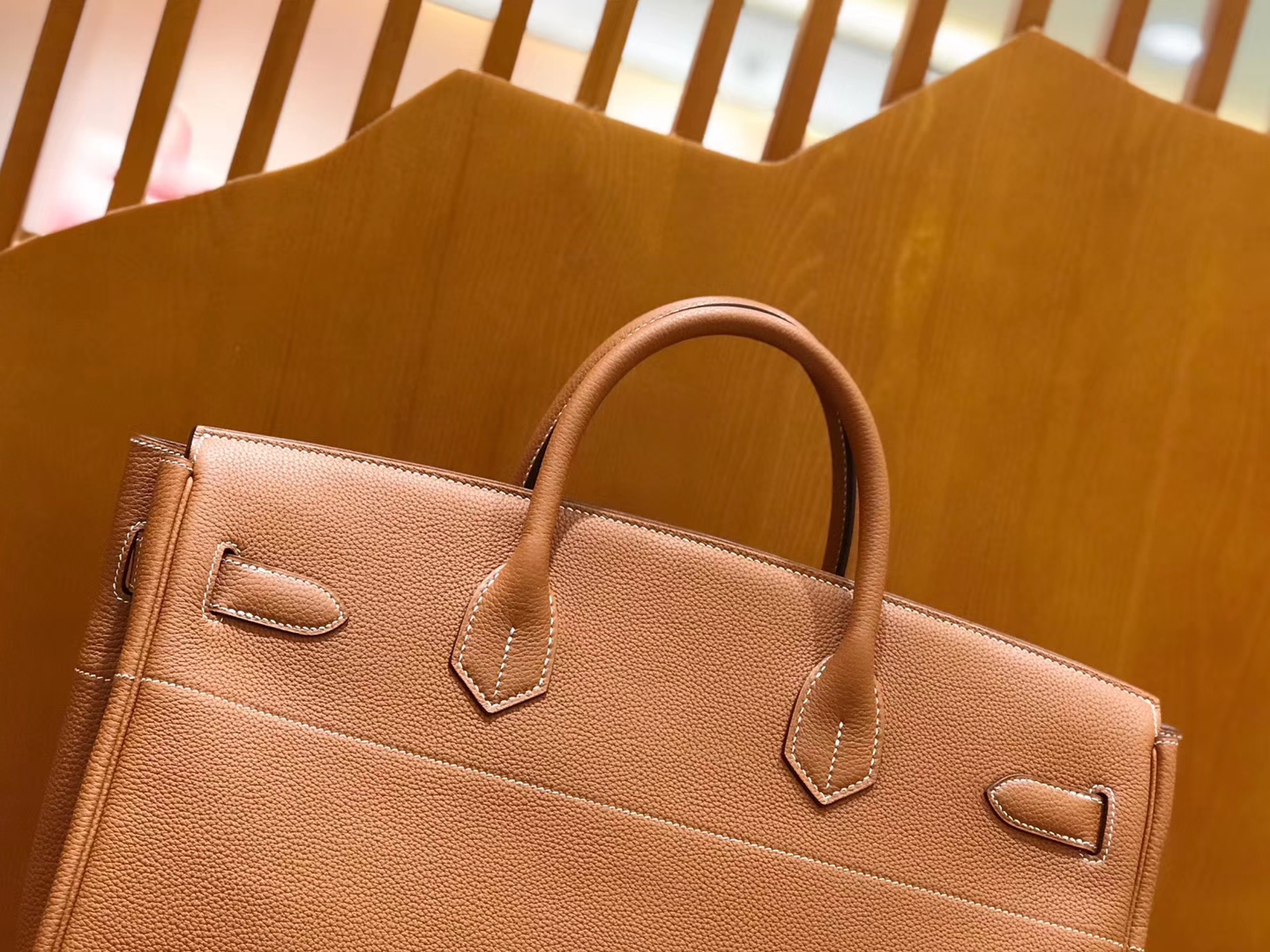 Hermès（爱马仕）Birkin 铂金包 金棕色 小牛皮 金扣 40cm 男士首选