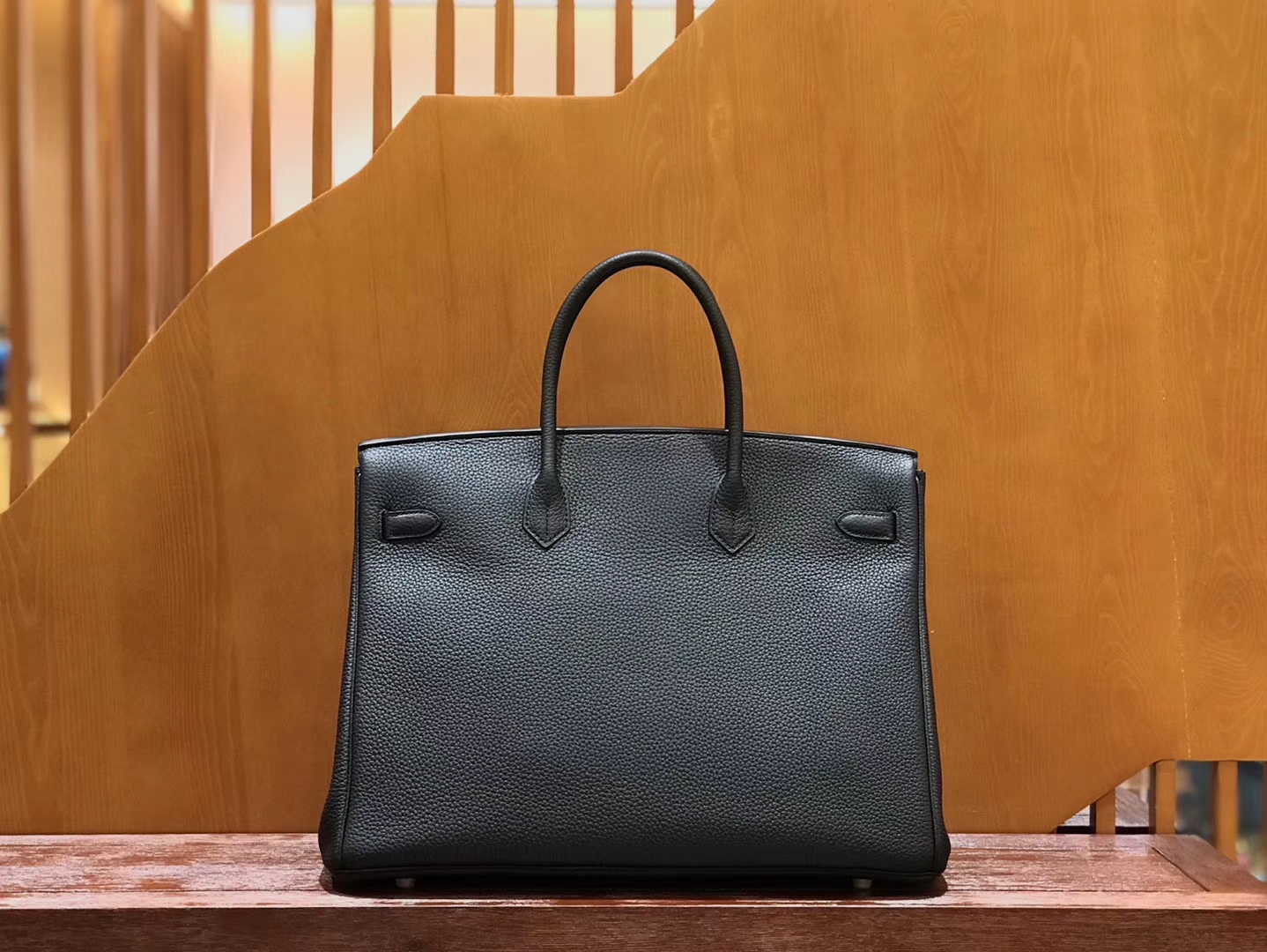 Hermès（爱马仕）Birkin 铂金包 经典黑 小牛皮 银扣 40cm 男士首选