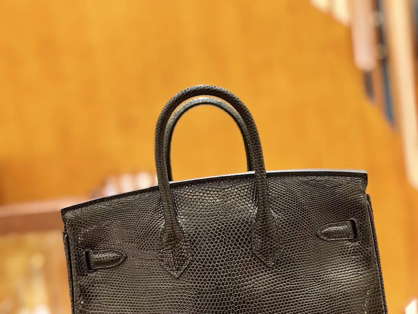 Hermès（爱马仕）Birkin 25cm 蜥蜴皮 经典黑 全手工缝制 现货