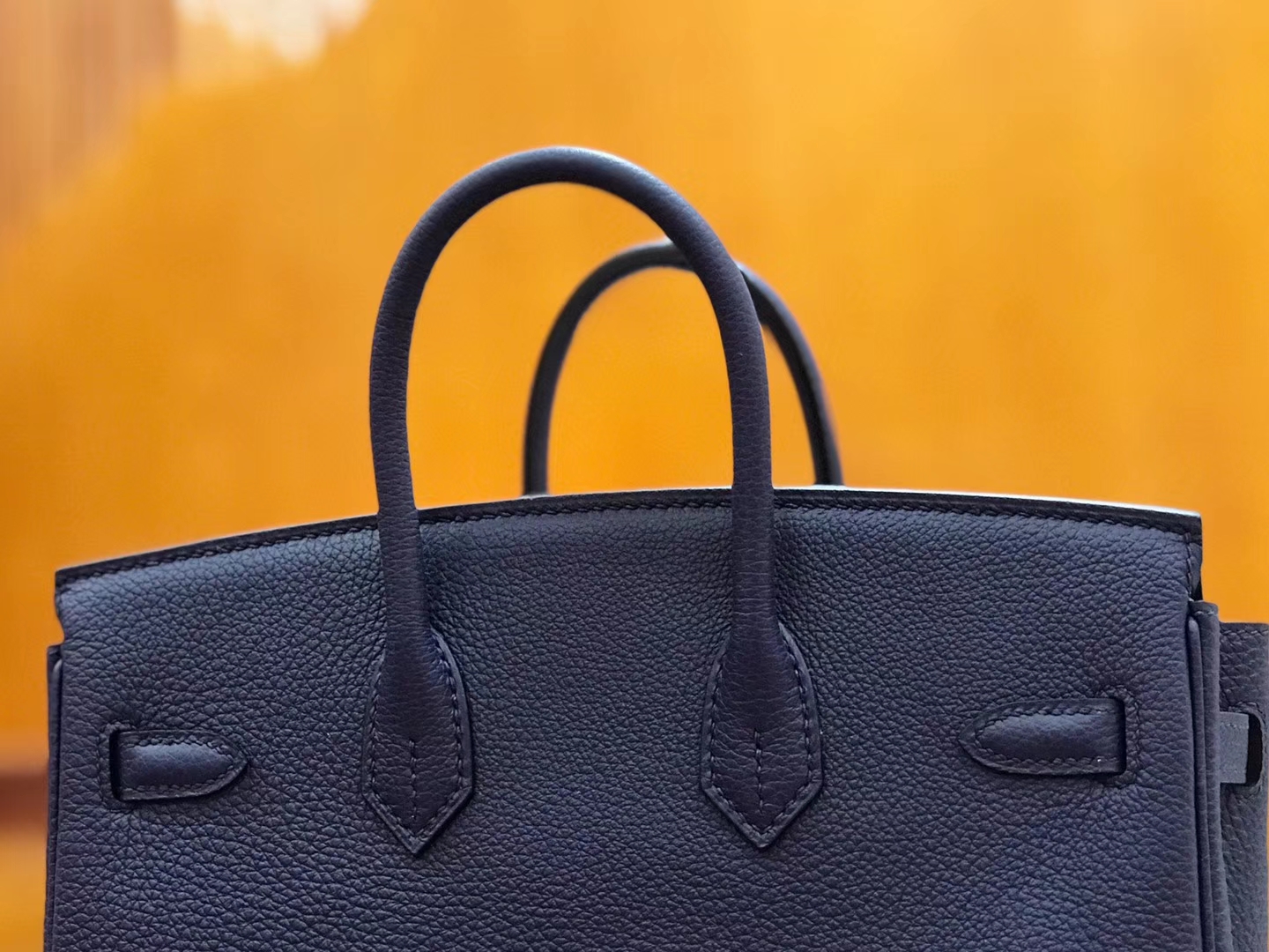 Hermès（爱马仕）Birkin 25cm togo牛皮 午夜蓝 金扣 全手工缝制