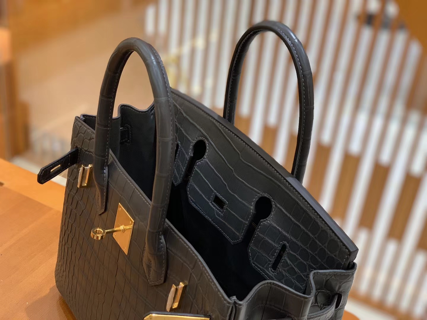 Hermès（爱马仕）Birkin 30cm 雾面 尼罗鳄鱼皮 锡器灰 金扣 全手工缝制
