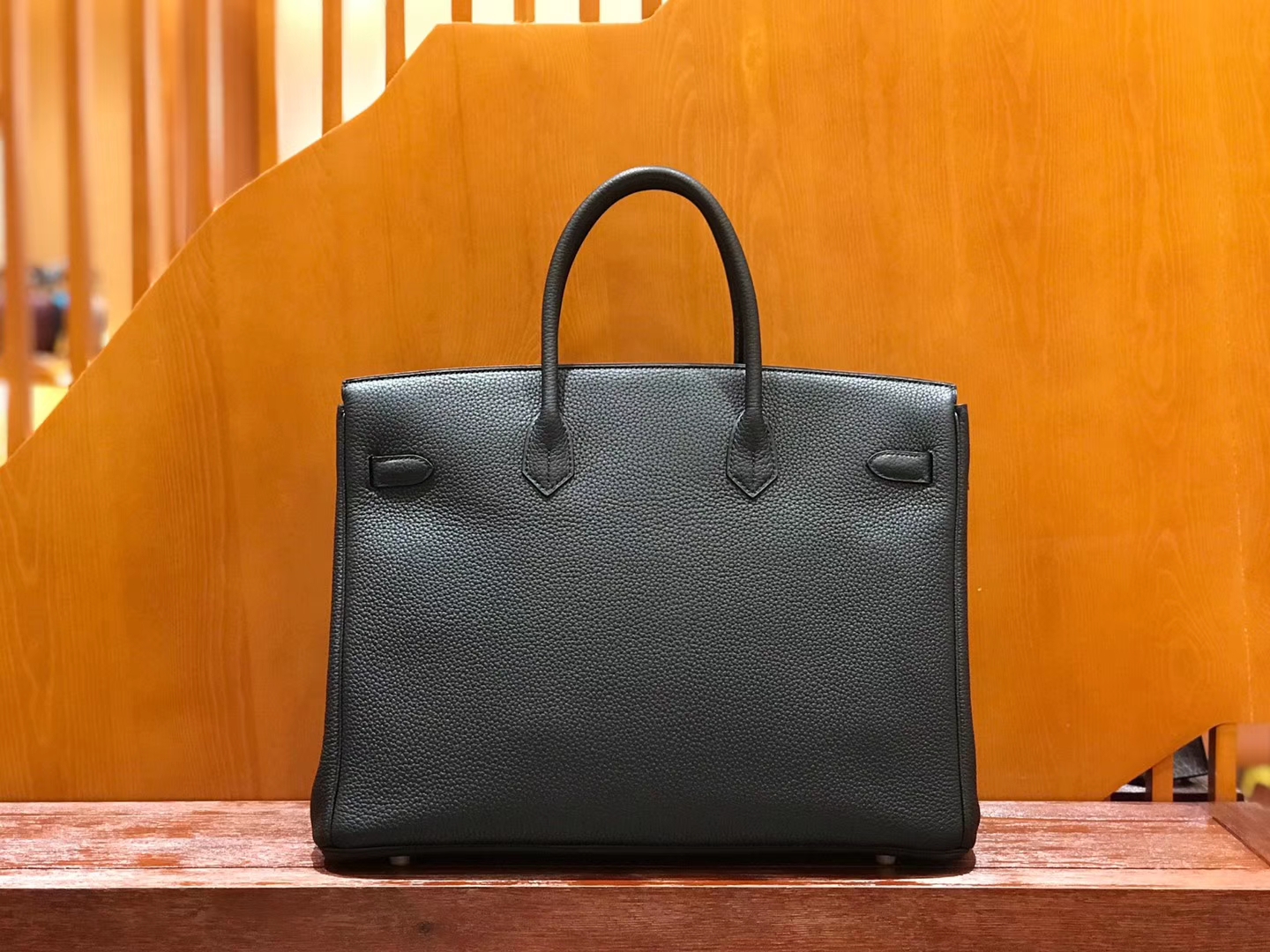 Hermès（爱马仕）Birkin 铂金包 经典黑 小牛皮 银扣 40cm 男士首选