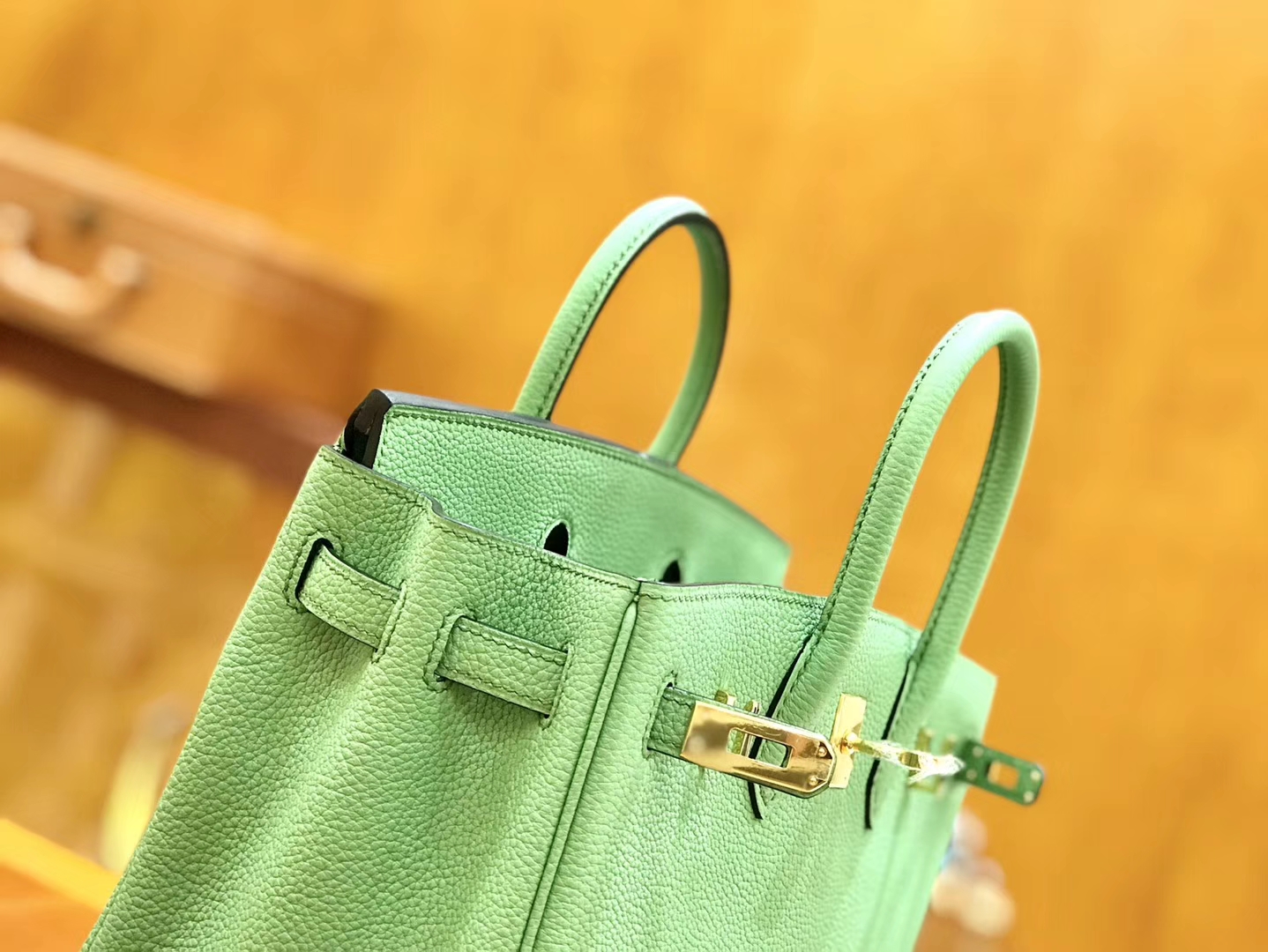 Hermès（爱马仕）Birkin 25cm 牛油果 金扣 全手工缝制