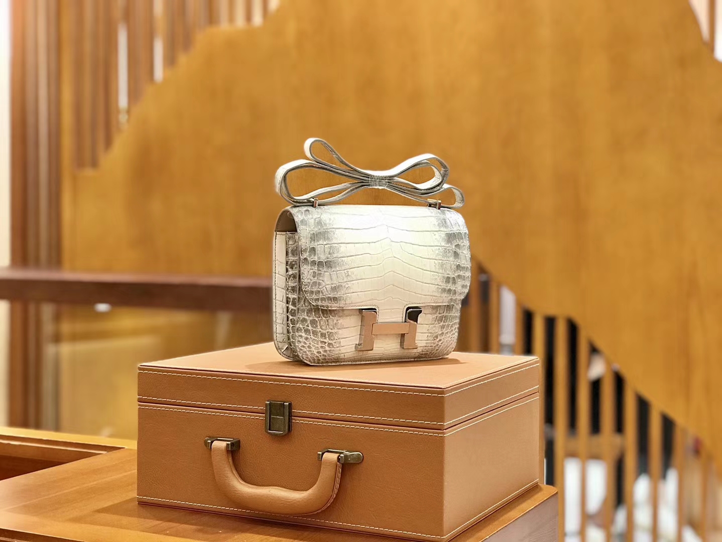 Hermès（爱马仕）Constance 空姐包 喜玛拉雅 银扣 18cm 顶级品质