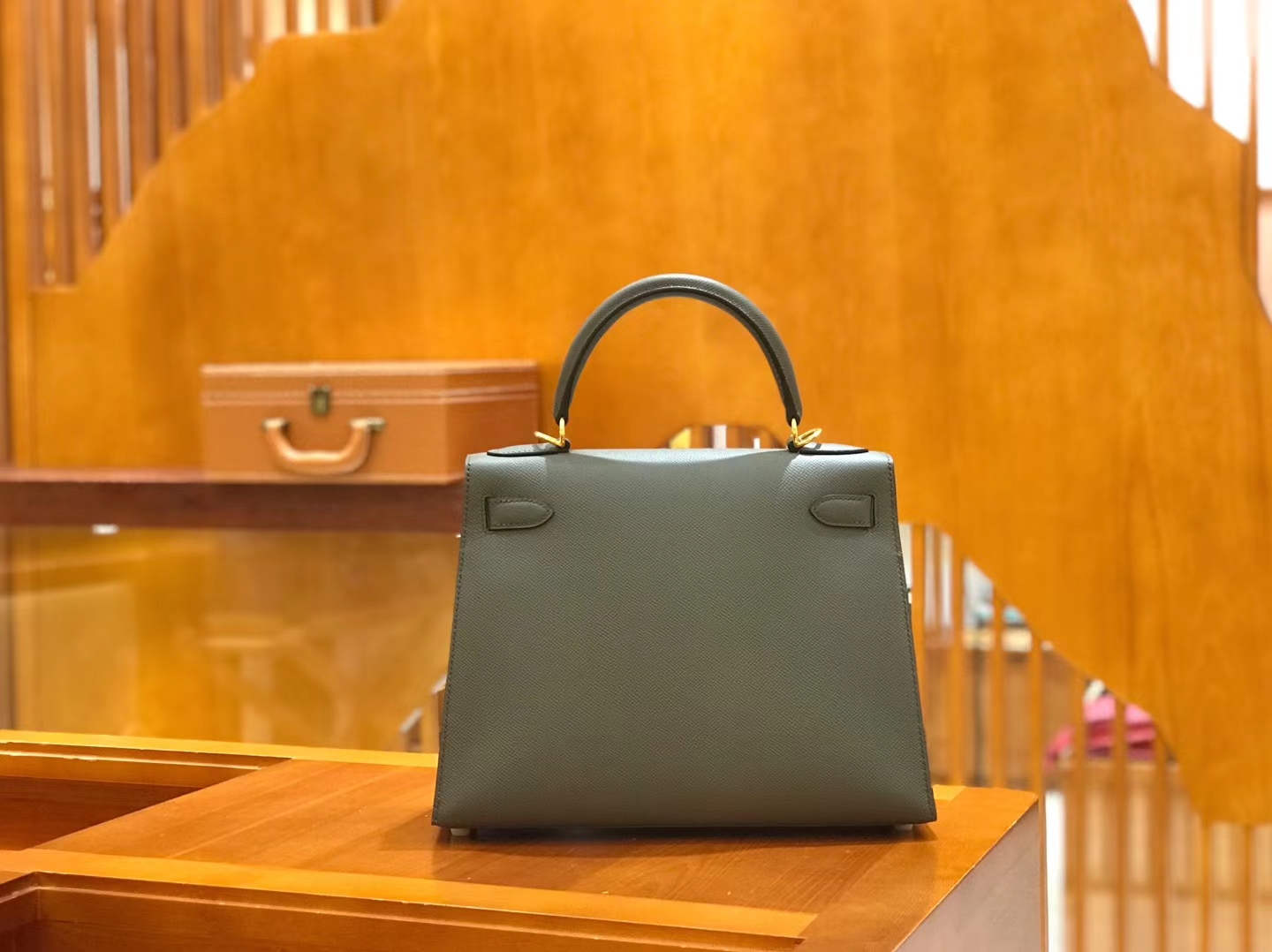 Hermès（爱马仕）Kelly 28cm 锡器灰 掌纹牛皮 全手工缝制