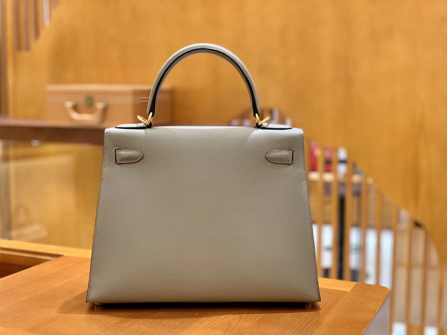 Hermès（爱马仕）Kelly 28cm 掌纹 牛皮 沥青灰 高订工序版本 全手工缝制