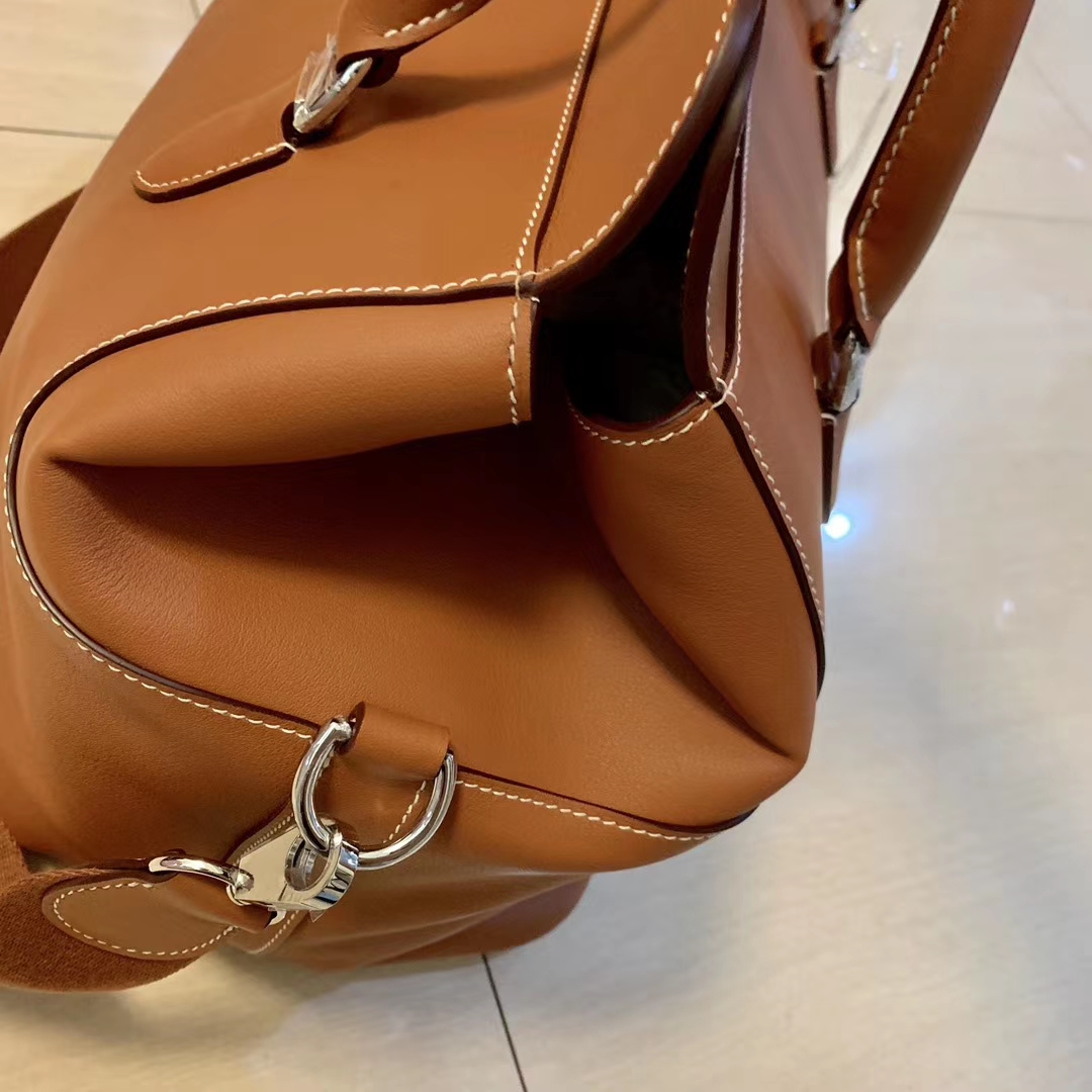 Hermès（爱马仕）Toolbox 牛奶盒 旅行包 金棕色 35cm 少量现货